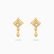 Gold Plated Pave AD Drop Earrings