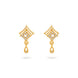 Gold Plated Pave AD Drop Earrings