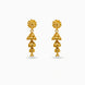 Gold Plated Glossy-Bloom Jhumka Earrings