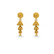 Gold Plated Glossy-Bloom Jhumka Earrings