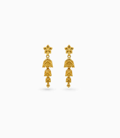 Gold Plated Beautiful Jhumka Earrings