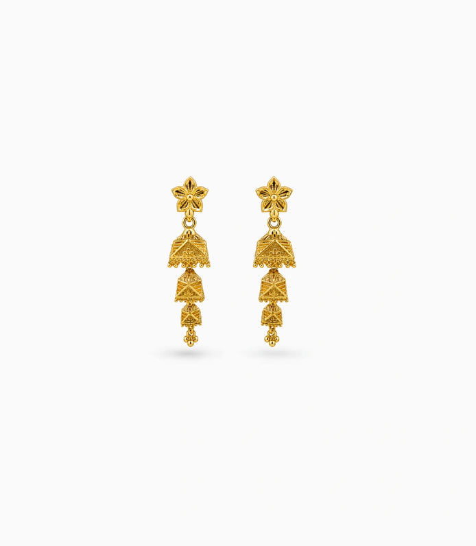 Gold Plated Beautiful Jhumka Earrings