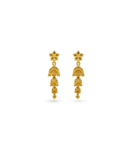 Gold Plated Beautiful Jhumka Earrings