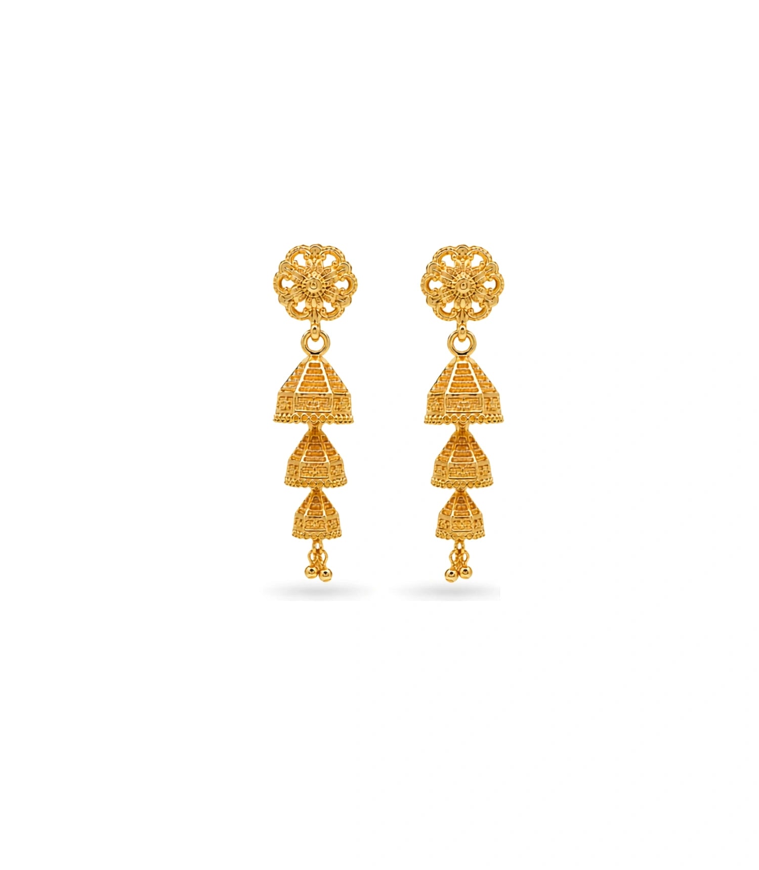 Gold Plated Pretty Jhumka Earrings