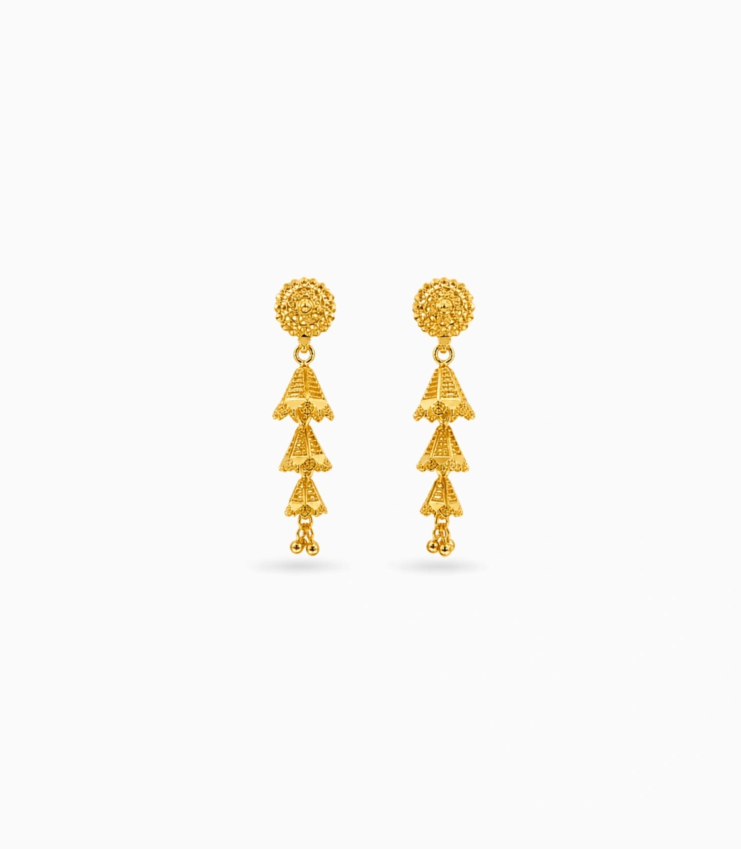 Gold Plated Feminine Jhumka Earrings