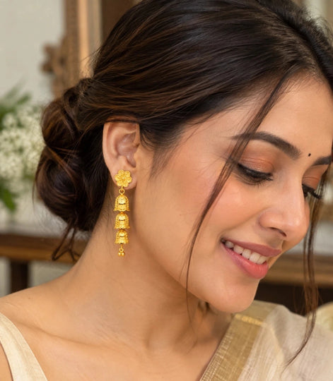 Gold Plated Charming Jhumka Earrings