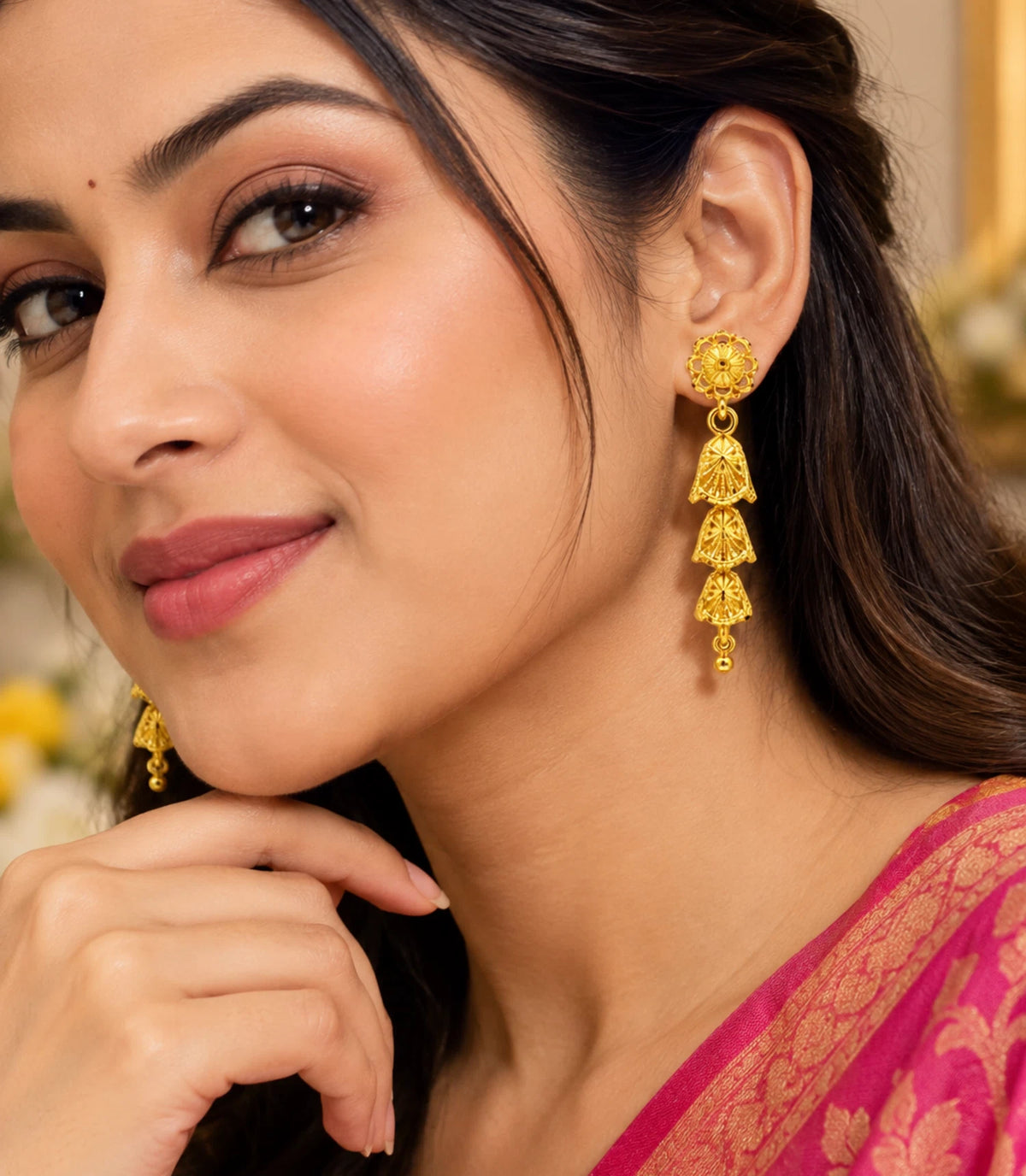 Gold Plated Dream Jhumka Earrings