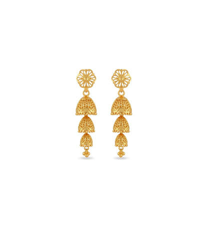 Gold Plated Bliss Jhumka Earrings