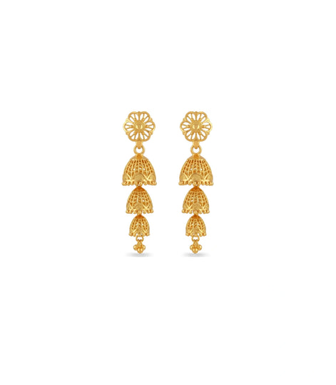 Gold Plated Bliss Jhumka Earrings