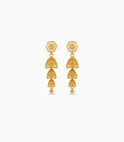 Gold Plated Bliss Jhumka Earrings