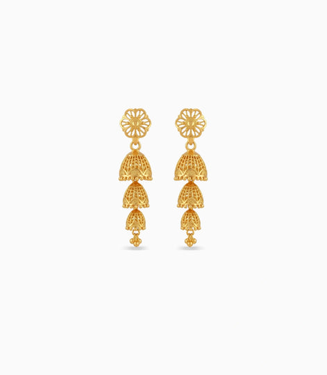 Gold Plated Bliss Jhumka Earrings