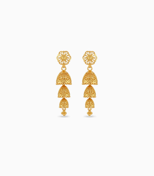 Gold Plated Bliss Jhumka Earrings