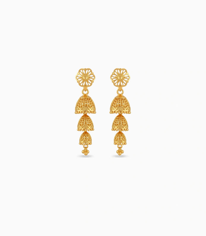 Gold Plated Bliss Jhumka Earrings