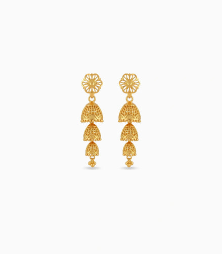 Gold Plated Bliss Jhumka Earrings