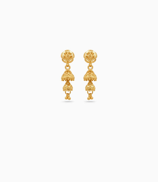 Gold Plated Serene Jhumka Earrings