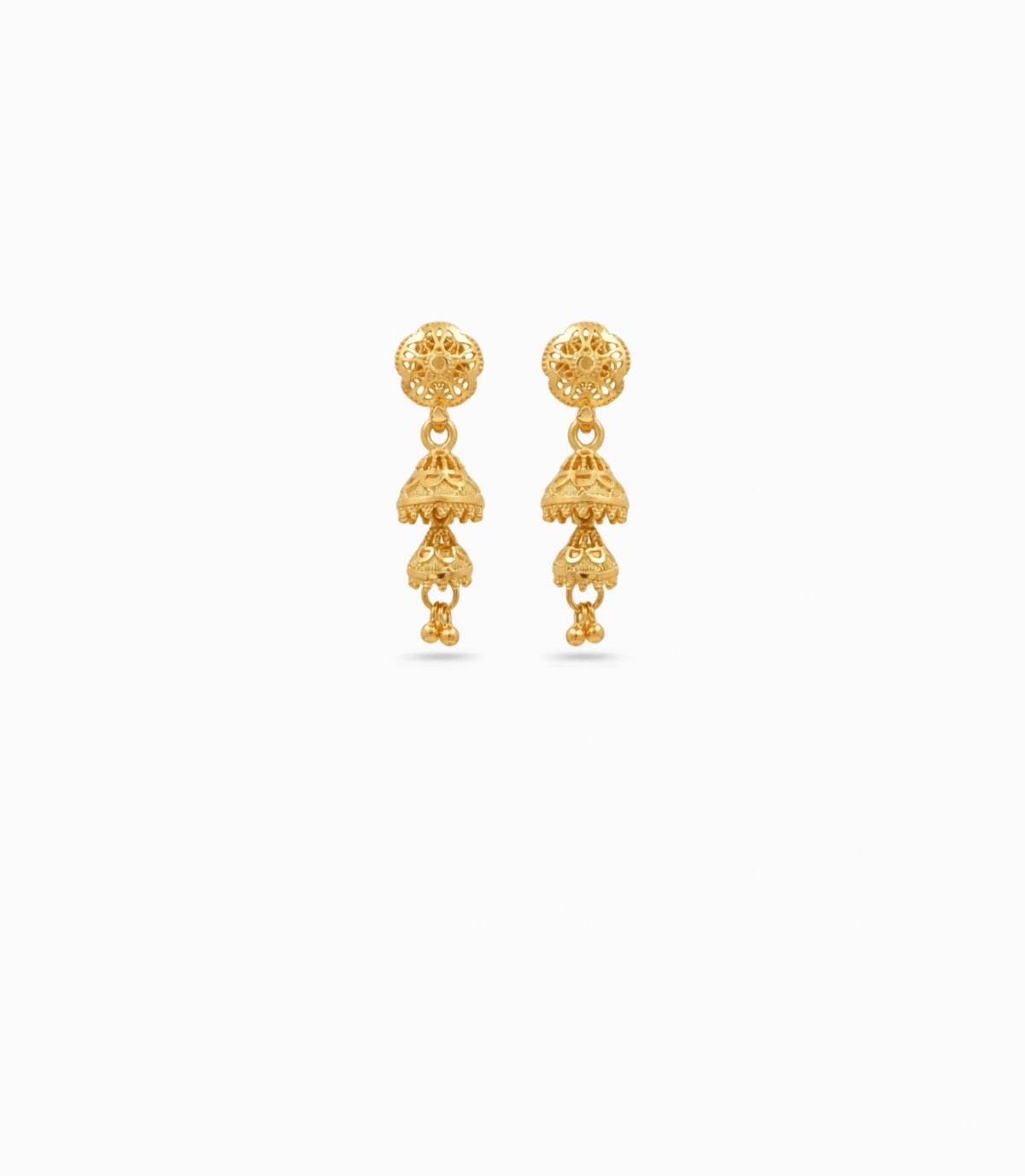 Gold Plated Serene Jhumka Earrings