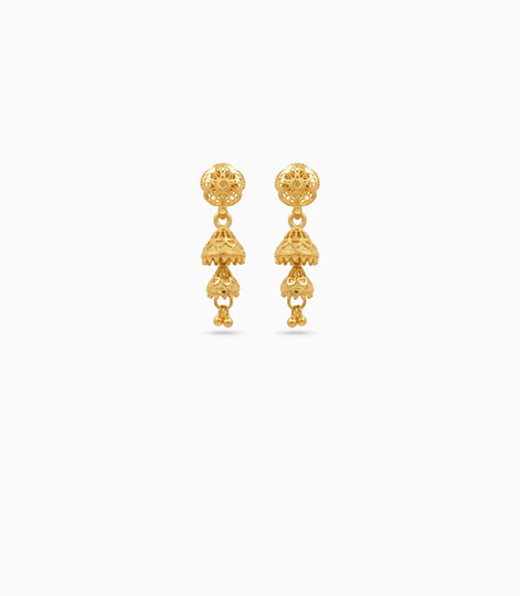 Gold Plated Serene Jhumka Earrings