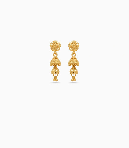 Gold Plated Serene Jhumka Earrings
