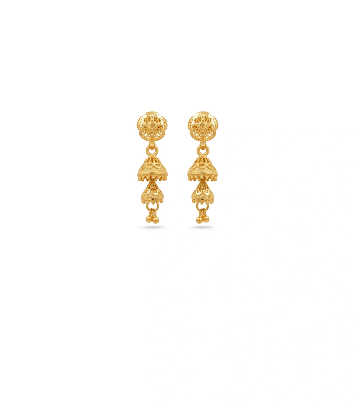 Gold Plated Serene Jhumka Earrings