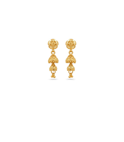 Gold Plated Serene Jhumka Earrings