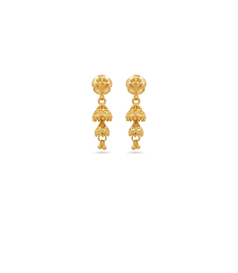 Gold Plated Serene Jhumka Earrings