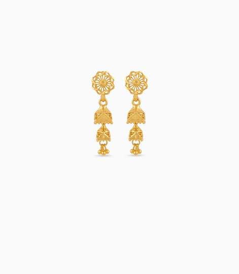 Gold Plated Pure Jhumka Earrings