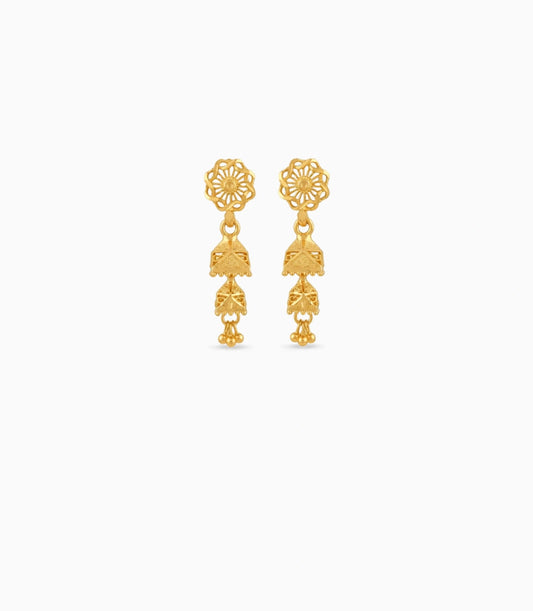 Gold Plated Pure Jhumka Earrings
