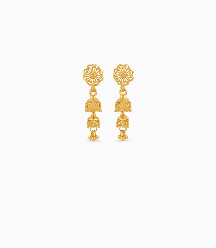 Gold Plated Pure Jhumka Earrings