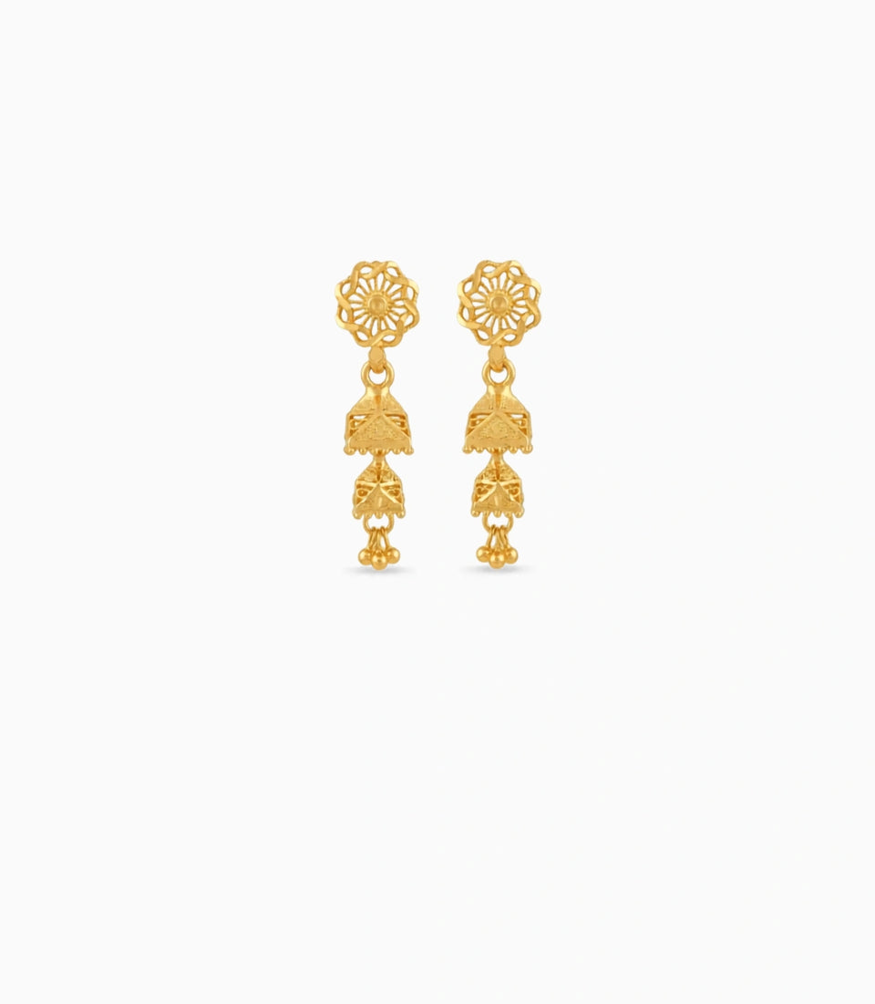 Gold Plated Pure Jhumka Earrings