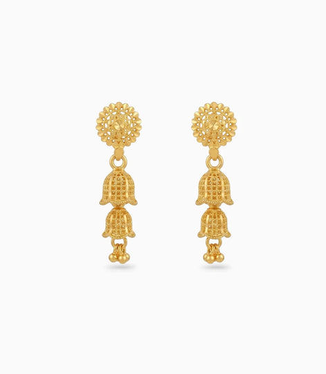 Gold Plated Elegant Touch Jhumka Earrings