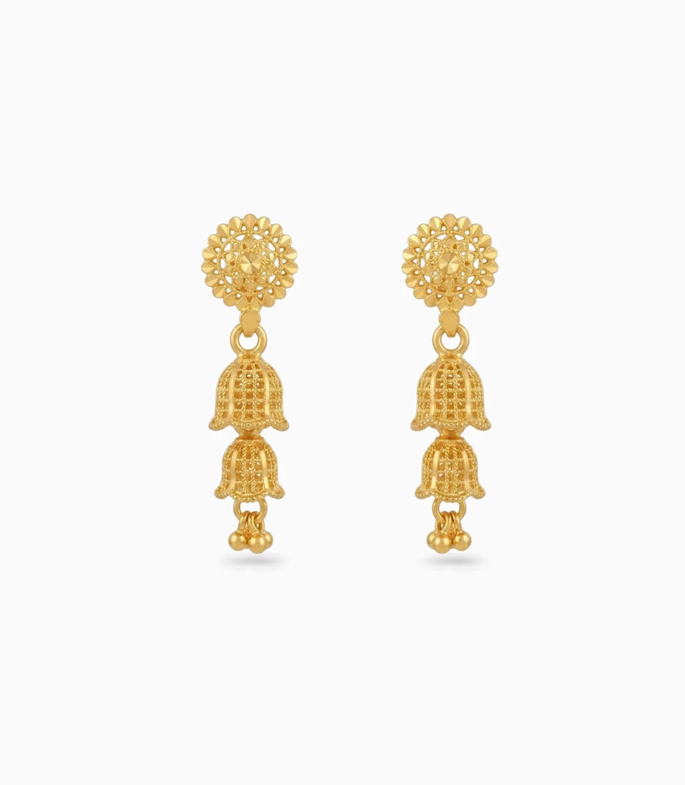 Gold Plated Elegant Touch Jhumka Earrings