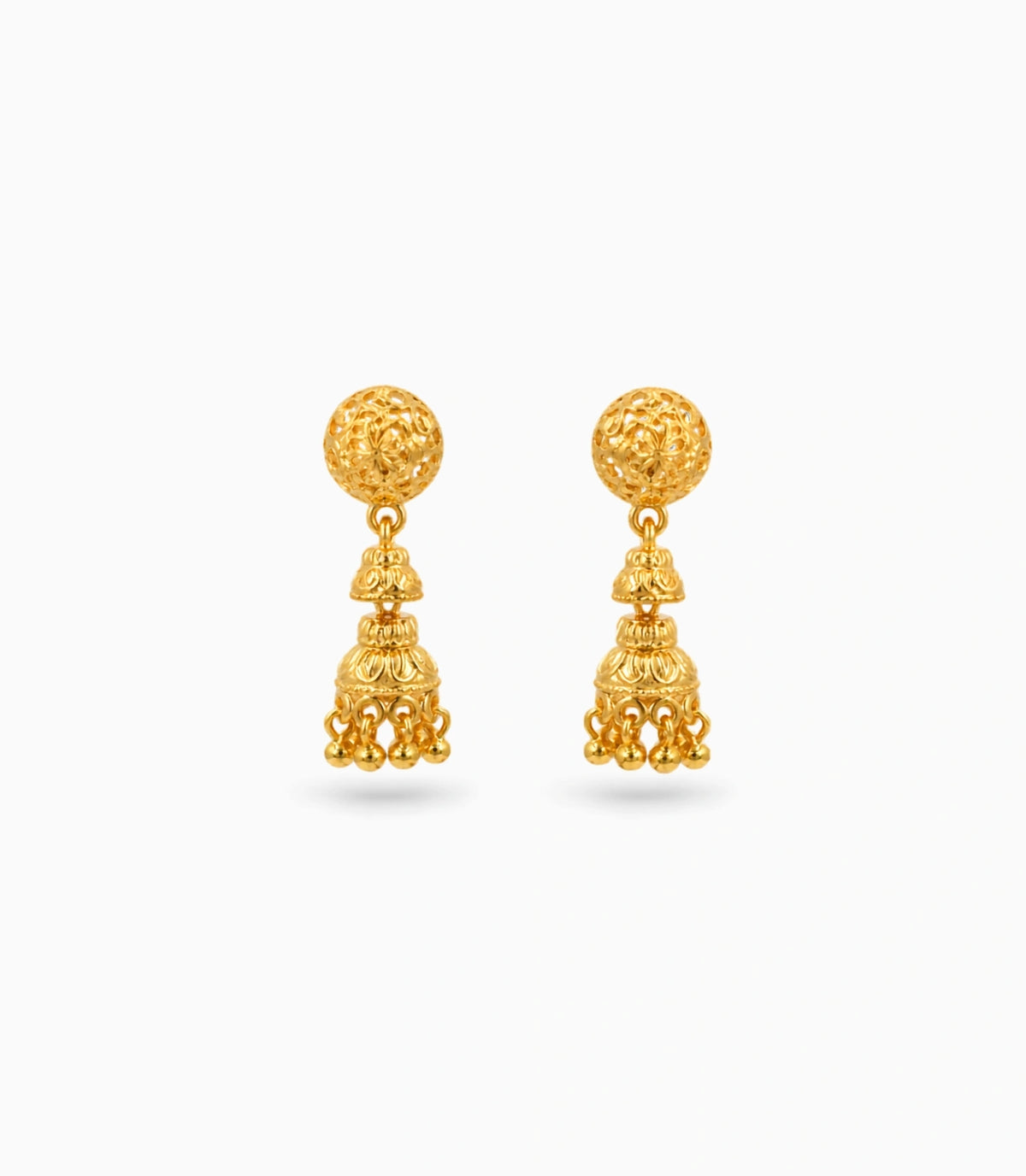 Gold Plated Heritage Bell Jhumka Earrings