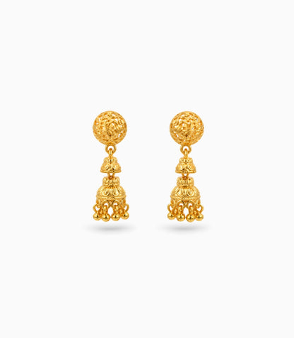 Gold Plated Heritage Bell Jhumka Earrings