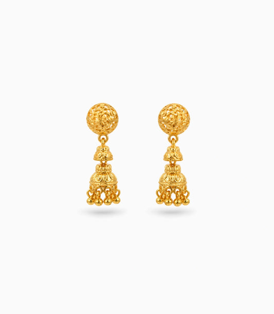 Gold Plated Heritage Bell Jhumka Earrings