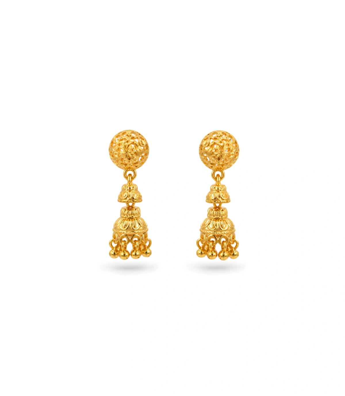 Gold Plated Heritage Bell Jhumka Earrings