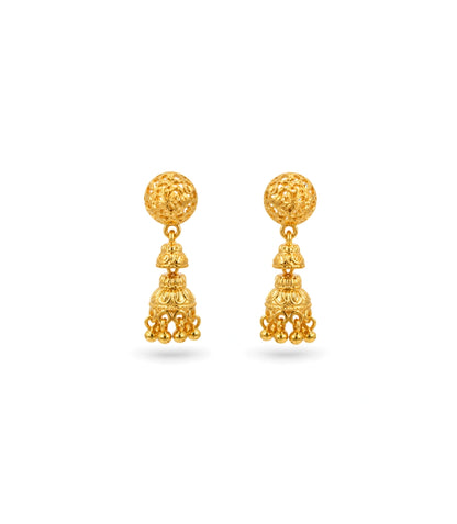 Gold Plated Heritage Bell Jhumka Earrings