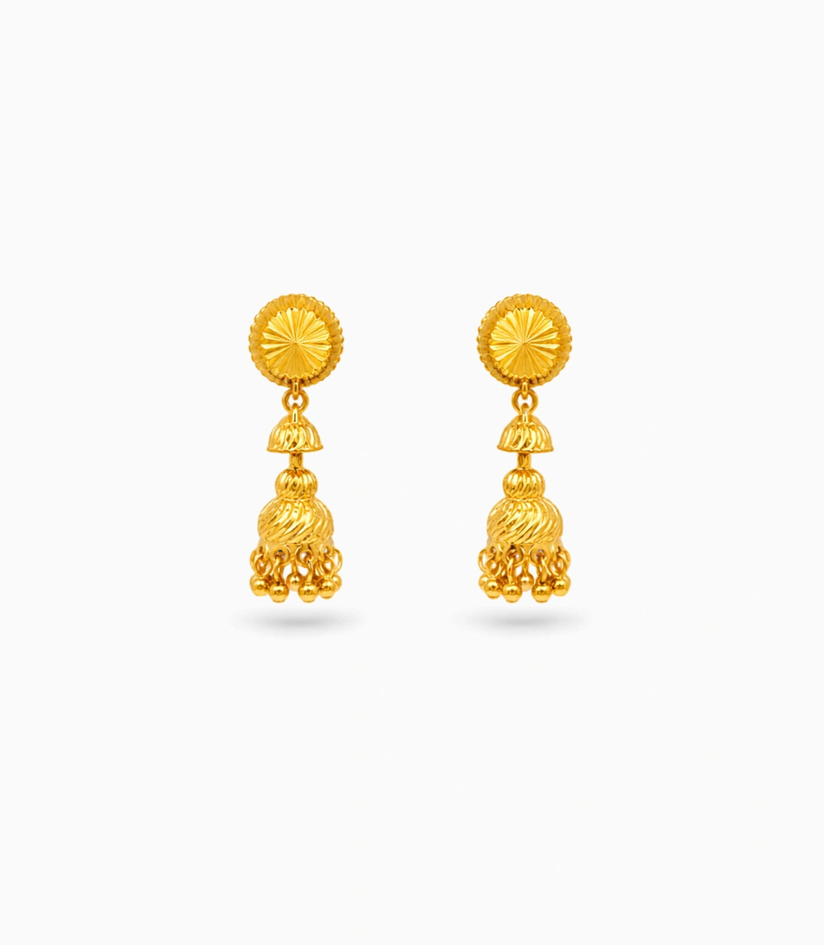 Gold Plated Dangling Bell Jhumka Earrings
