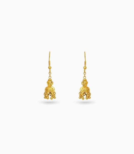 Gold Plated Traditional Delicate Jhumka Earrings