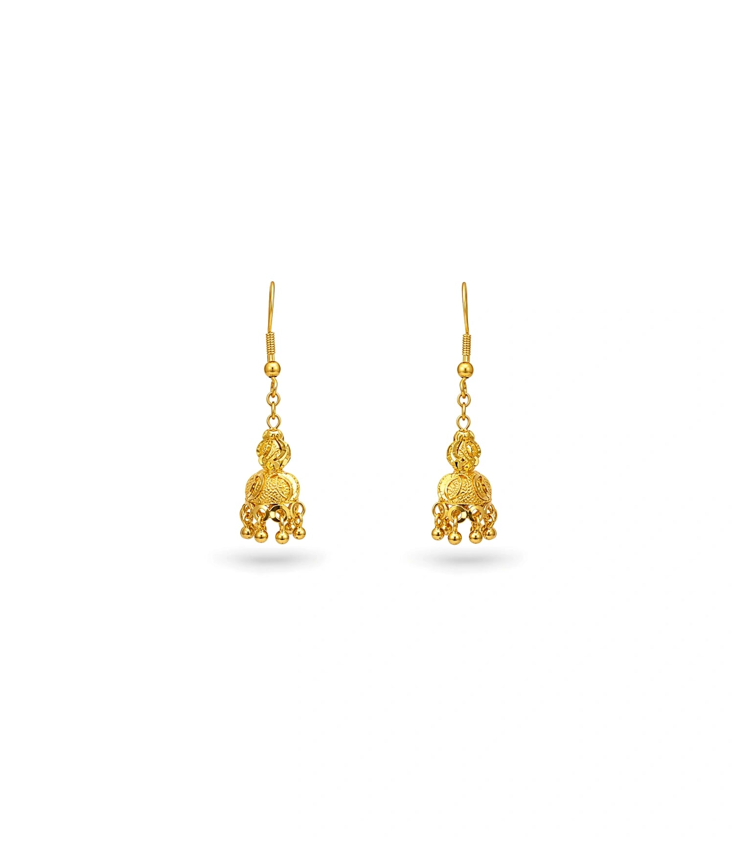 Gold Plated Traditional Delicate Jhumka Earrings