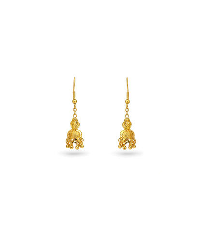 Gold Plated Traditional Delicate Jhumka Earrings