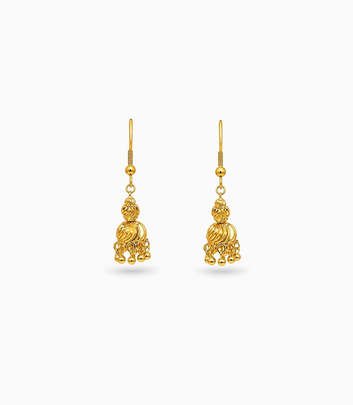 Gold Plated Traditional Filigree Jhumka Earrings