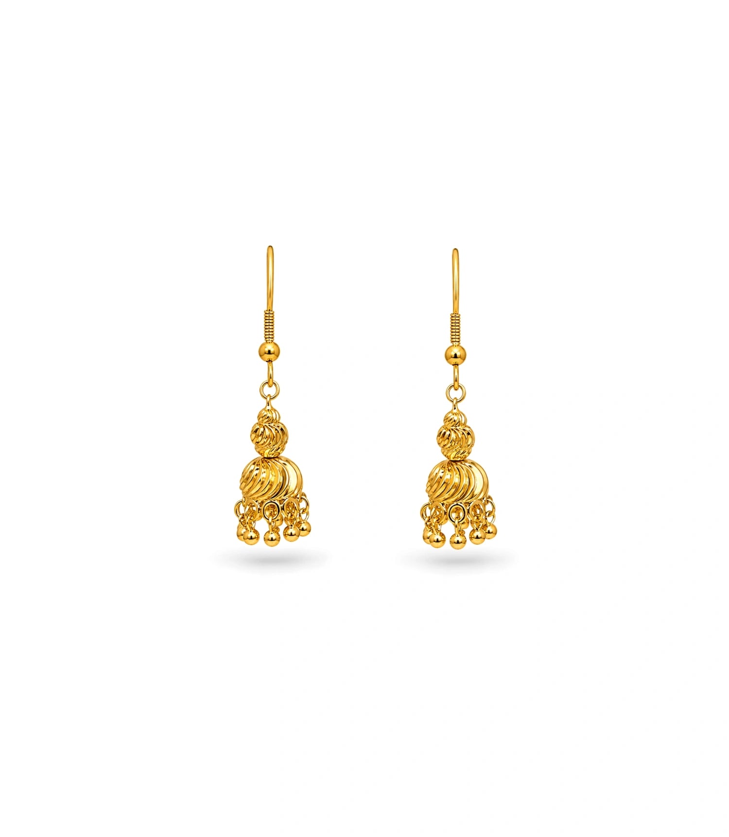 Gold Plated Traditional Filigree Jhumka Earrings