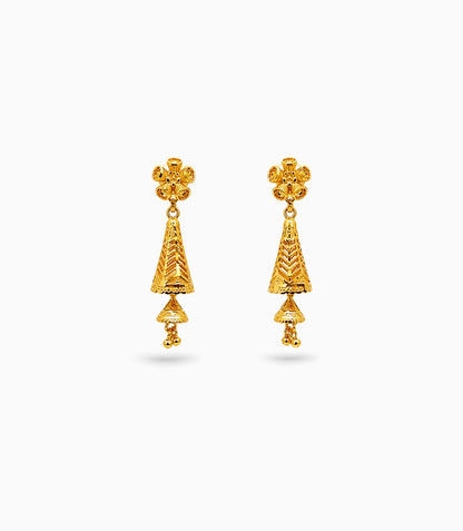 Gold Plated Trendy Jhumka Earrings