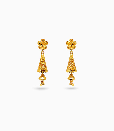 Gold Plated Trendy Jhumka Earrings