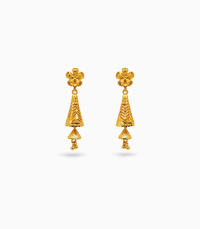 Gold Plated Trendy Jhumka Earrings