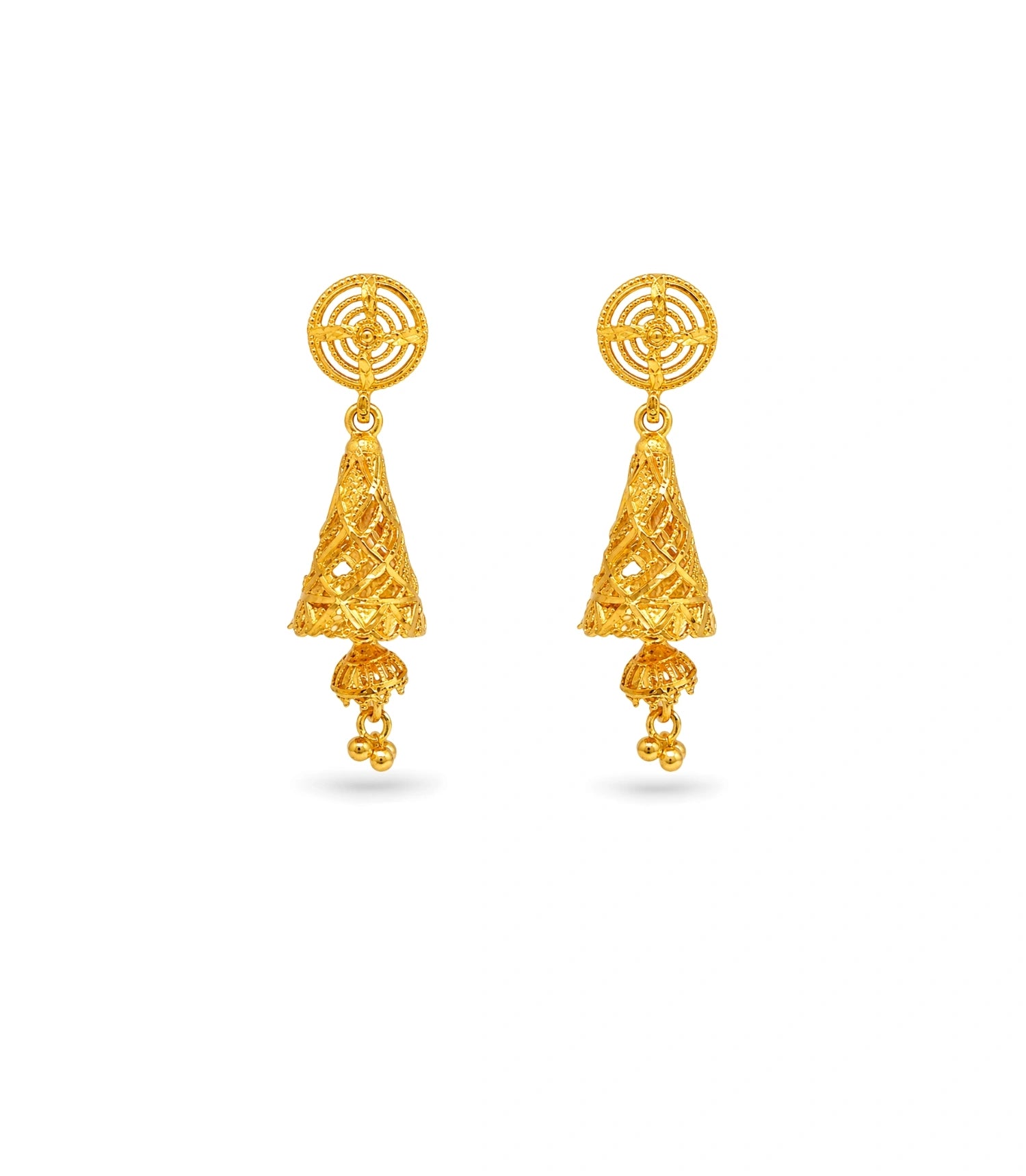 Gold Plated Harmony Traditional Jhumka Earrings
