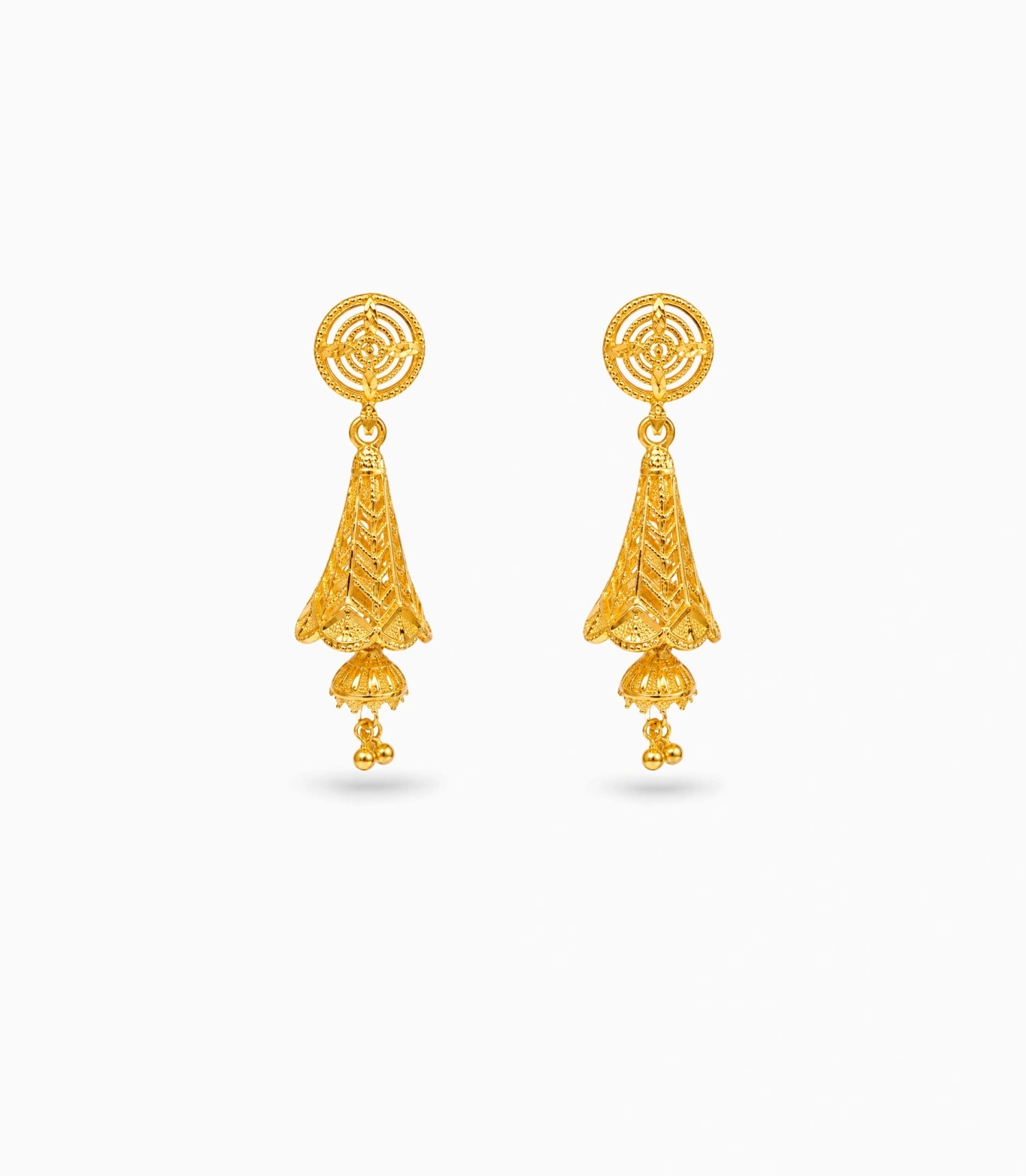 Gold Plated Serene Traditional Jhumka Earrings