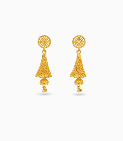 Gold Plated Serene Traditional Jhumka Earrings