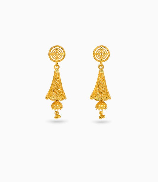 Gold Plated Serene Traditional Jhumka Earrings