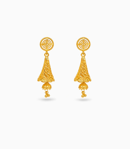 Gold Plated Serene Traditional Jhumka Earrings